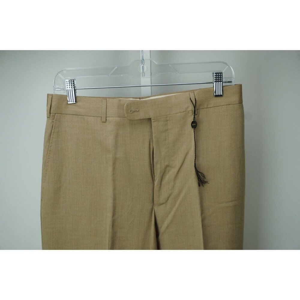 Corneliani Master Khaki Brown Wool Blend Dress Pants Sz 46 NEW